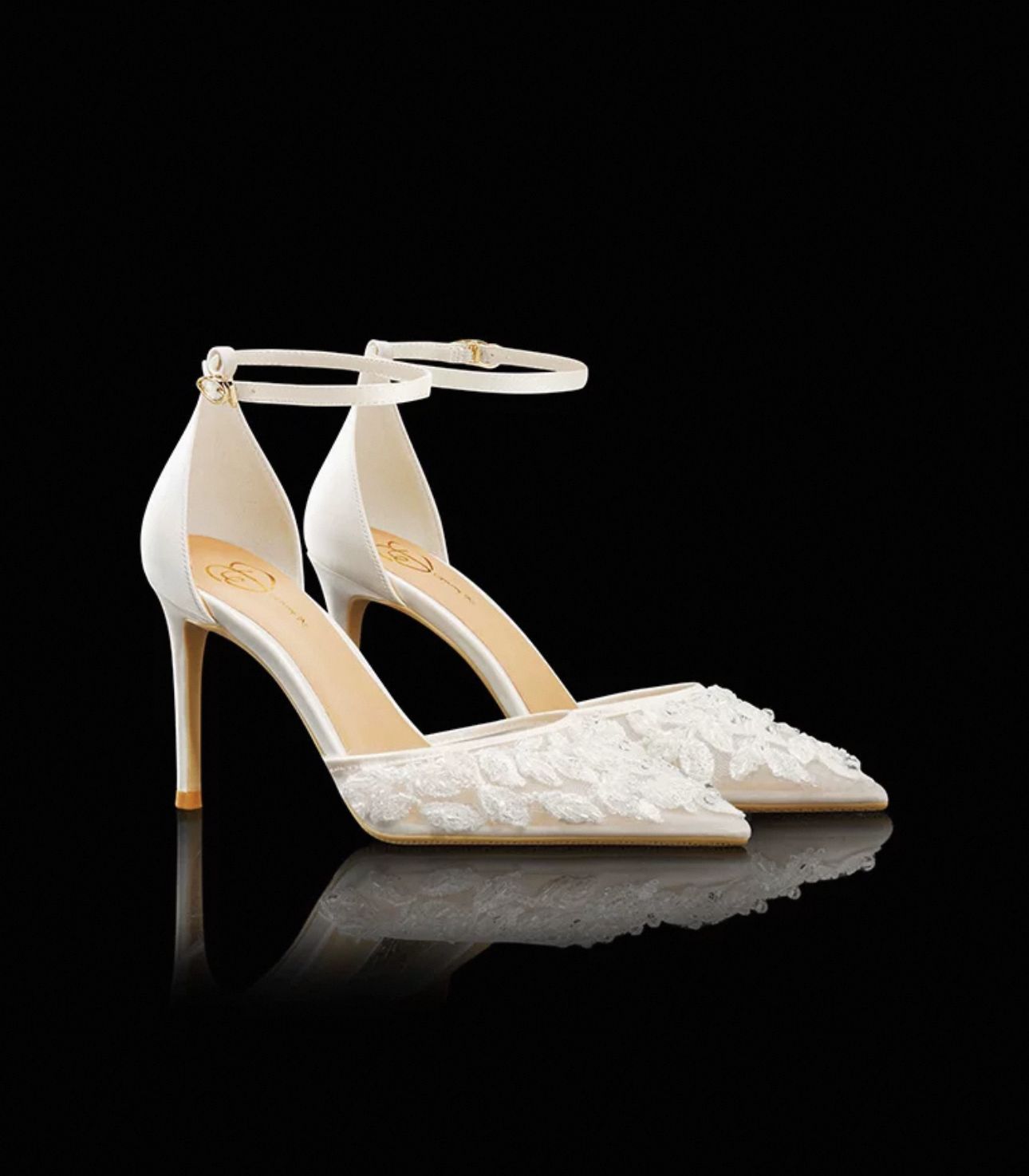 Bridal Shoes – Ivory Beaded Lace Stiletto